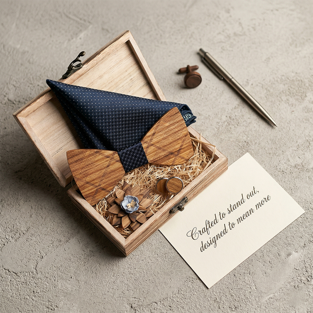 MAHOOSIVE T239 wooden bow tie photo 3