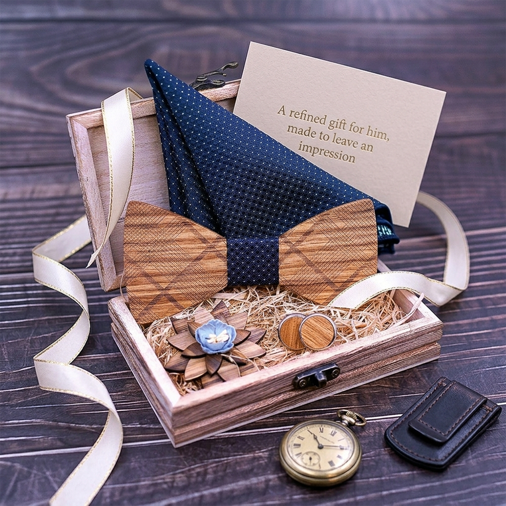 MAHOOSIVE T239 wooden bow tie photo 5