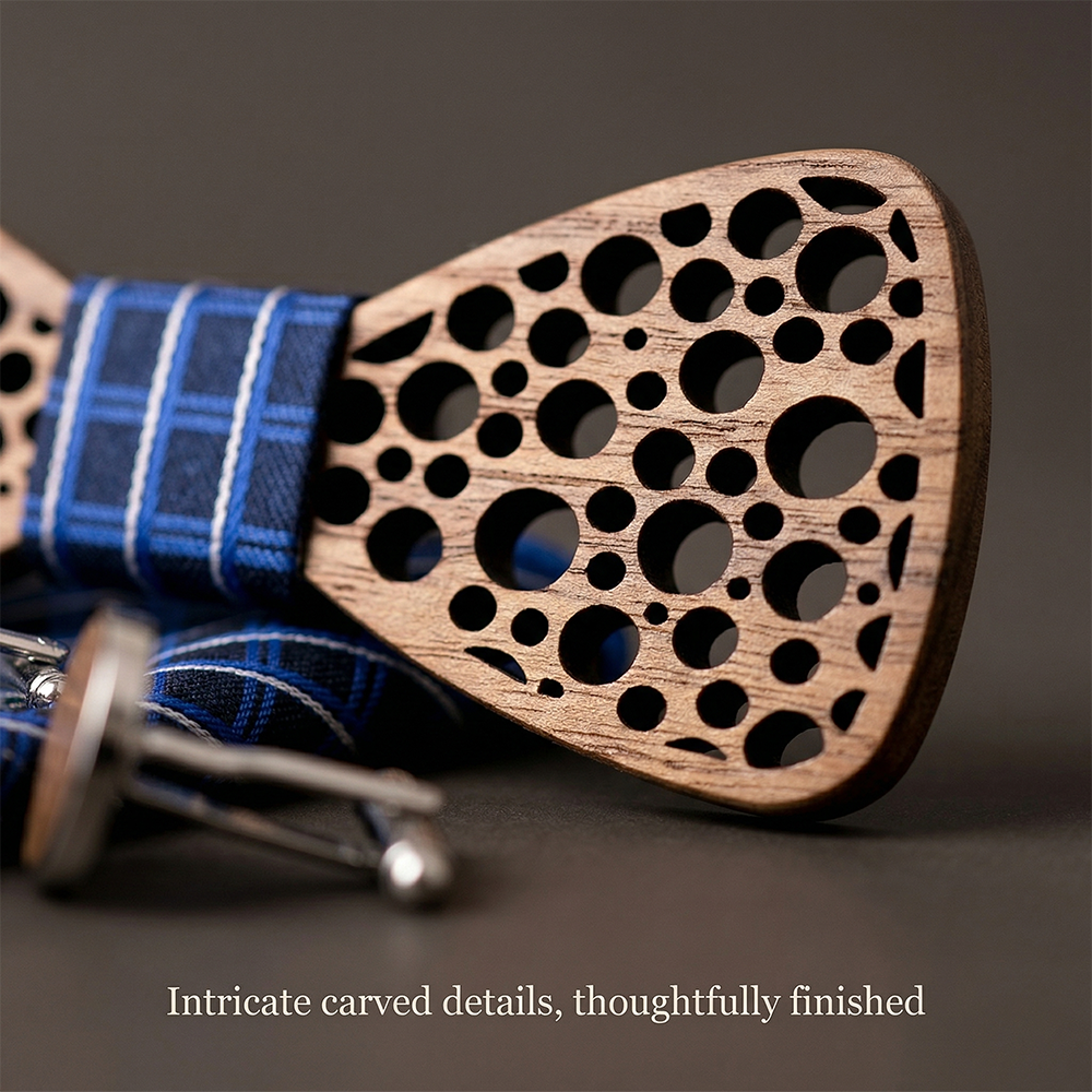 MAHOOSIVE T241 wooden bow tie photo 8