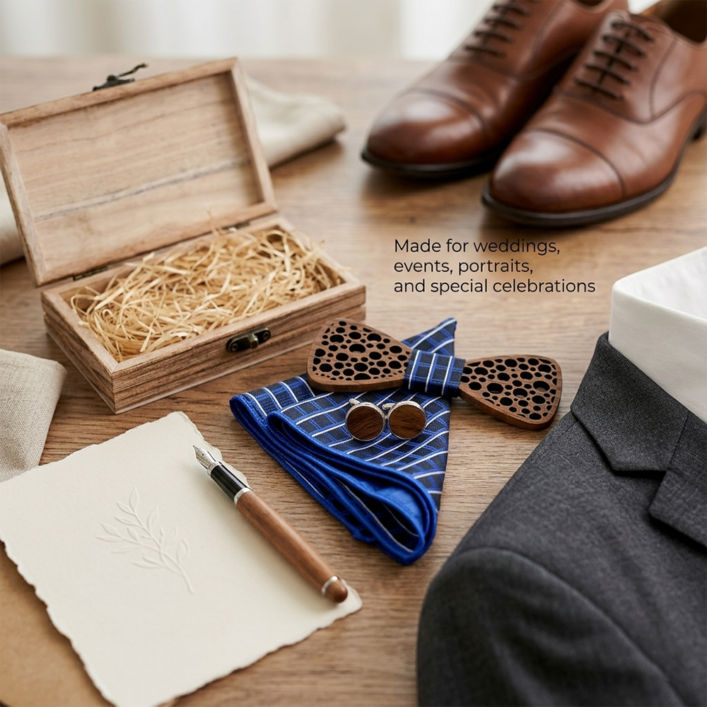 MAHOOSIVE T241 wooden bow tie photo 10