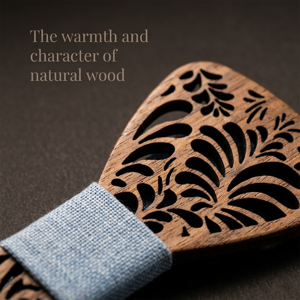 MAHOOSIVE T242 wooden bow tie photo 6