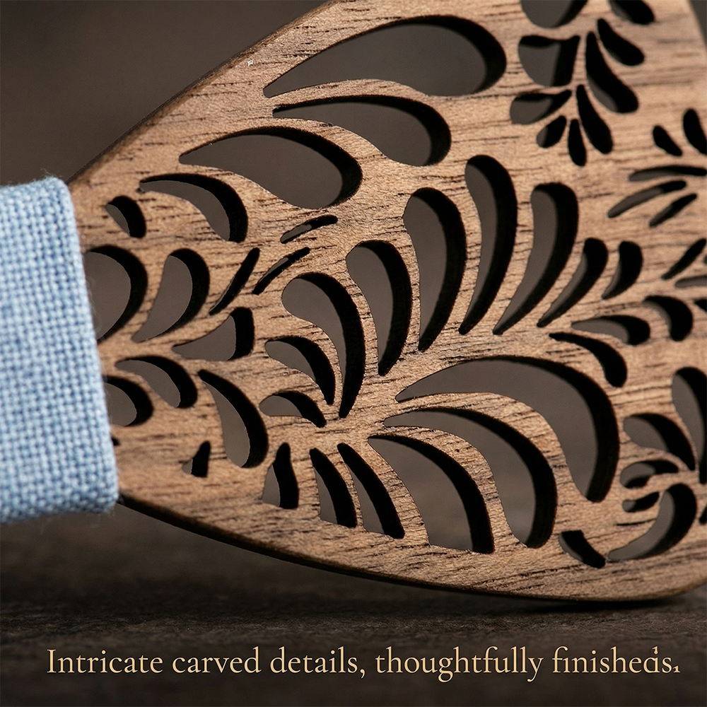 MAHOOSIVE T242 wooden bow tie photo 8
