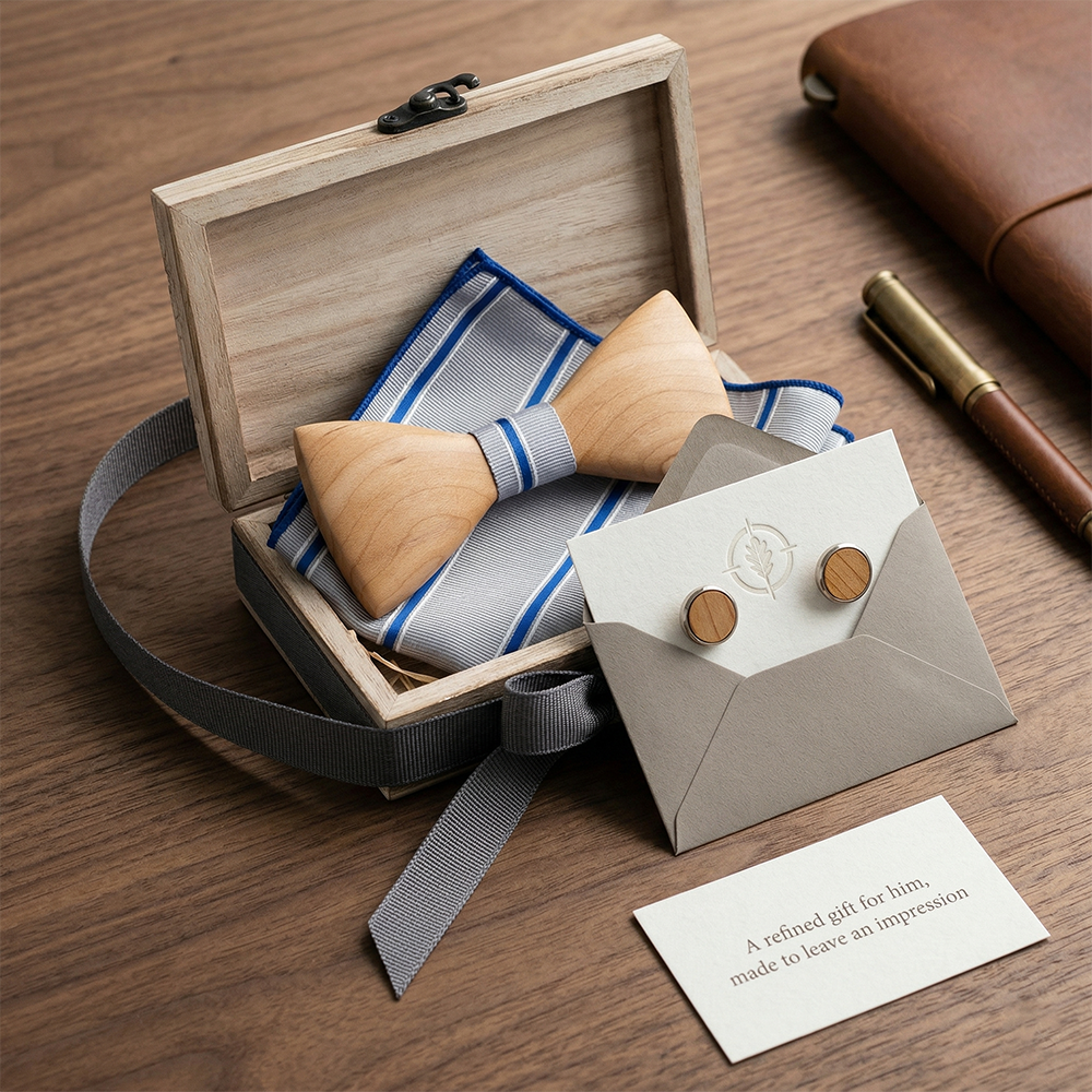 MAHOOSIVE T244 wooden bow tie photo 5