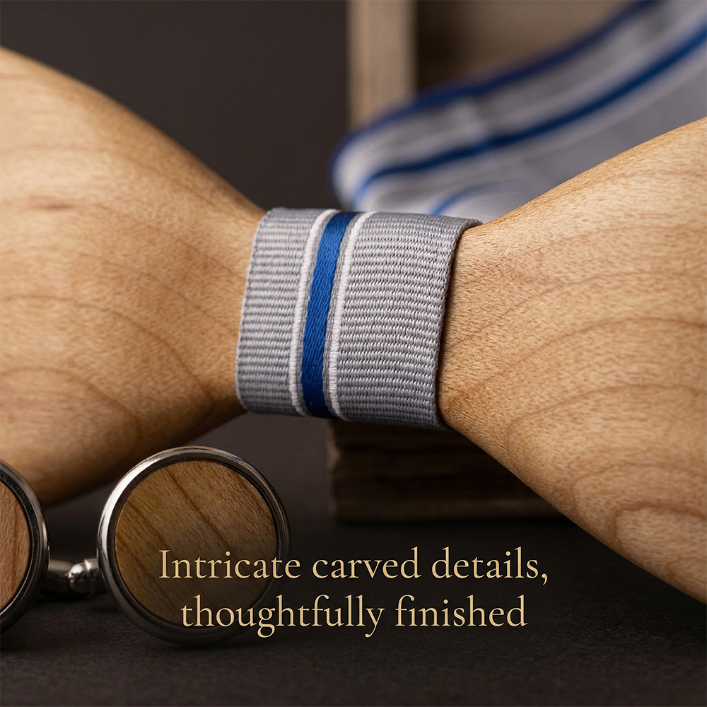MAHOOSIVE T244 wooden bow tie photo 8