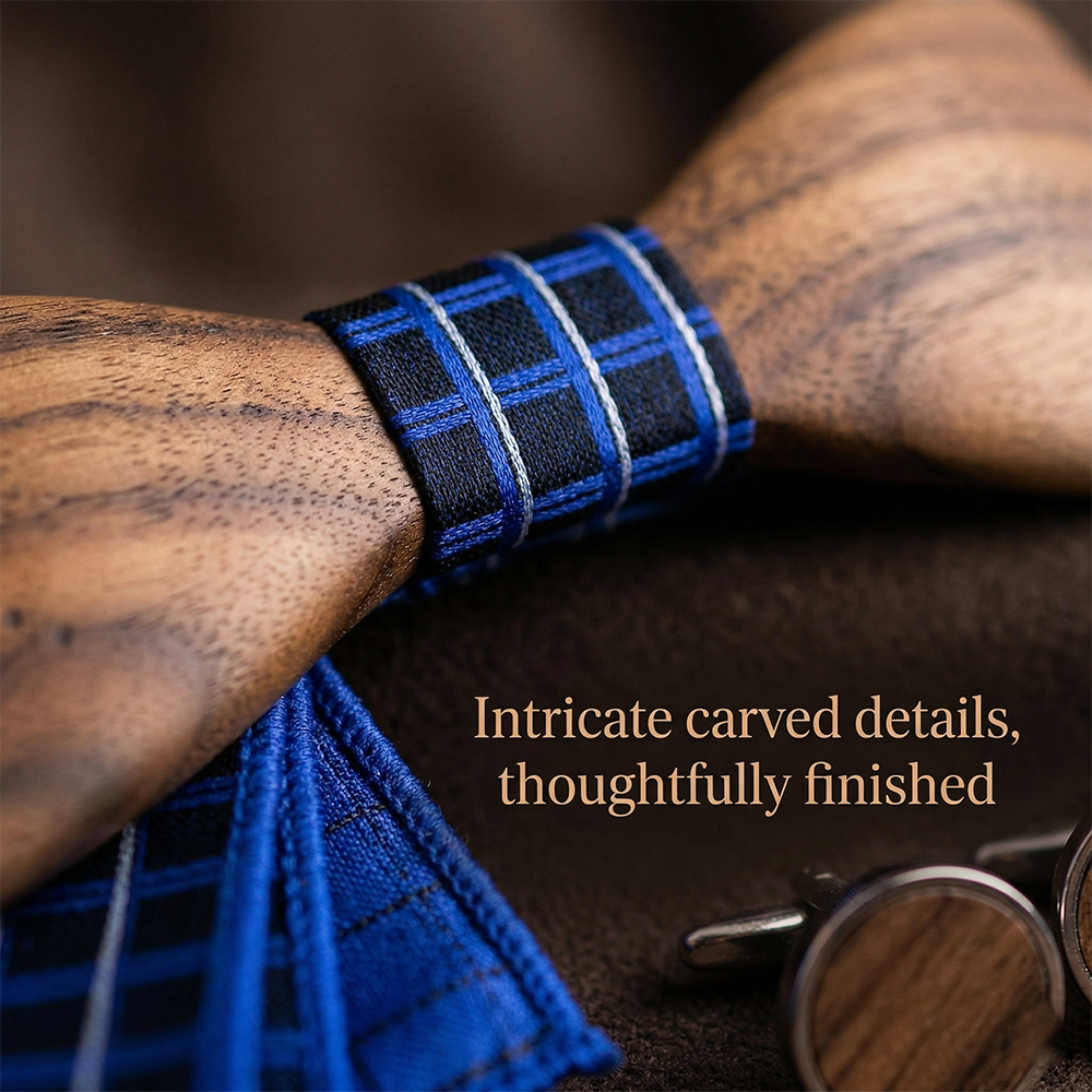MAHOOSIVE T245 wooden bow tie photo 8