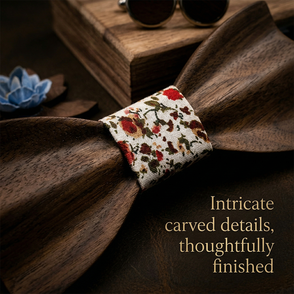 MAHOOSIVE T246 wooden bow tie photo 8