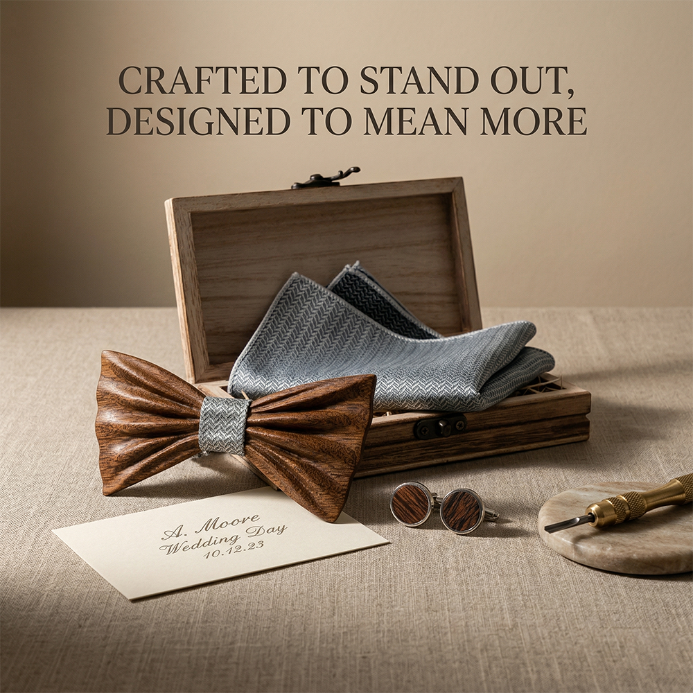 MAHOOSIVE T247 wooden bow tie photo 3
