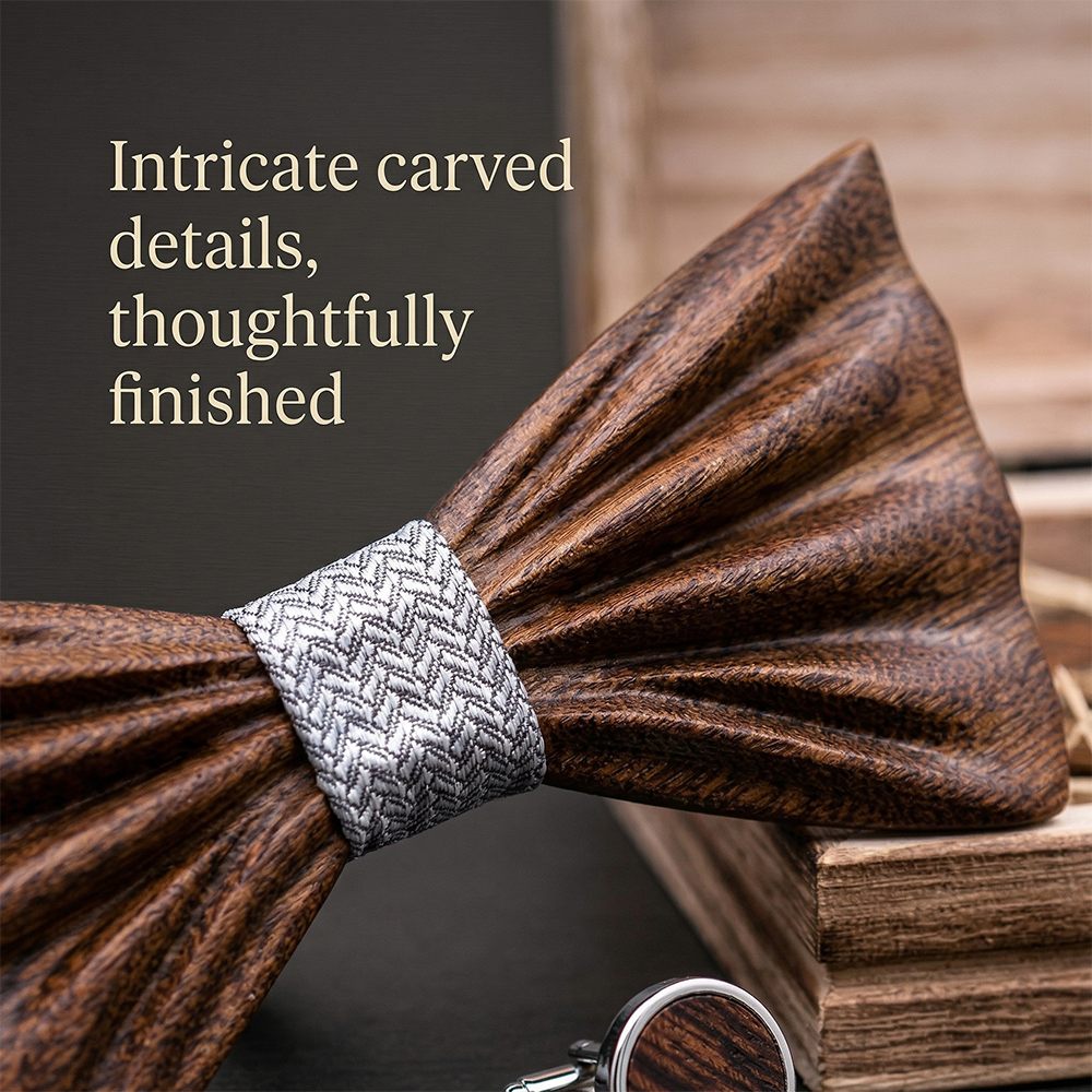 MAHOOSIVE T247 wooden bow tie photo 8