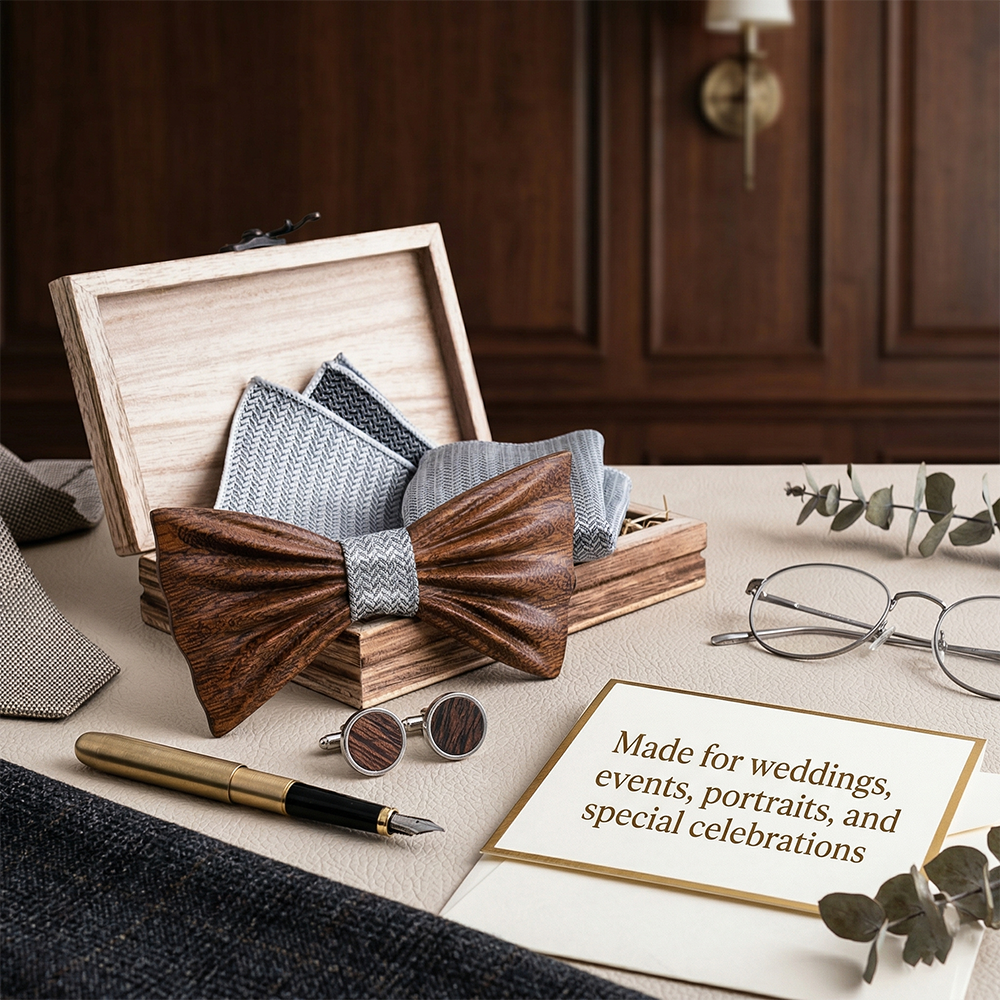 MAHOOSIVE T247 wooden bow tie photo 10