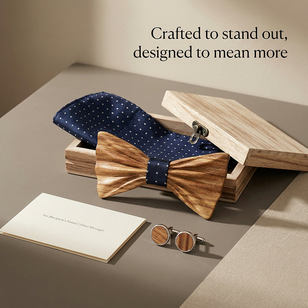 MAHOOSIVE T248 wooden bow tie photo 3