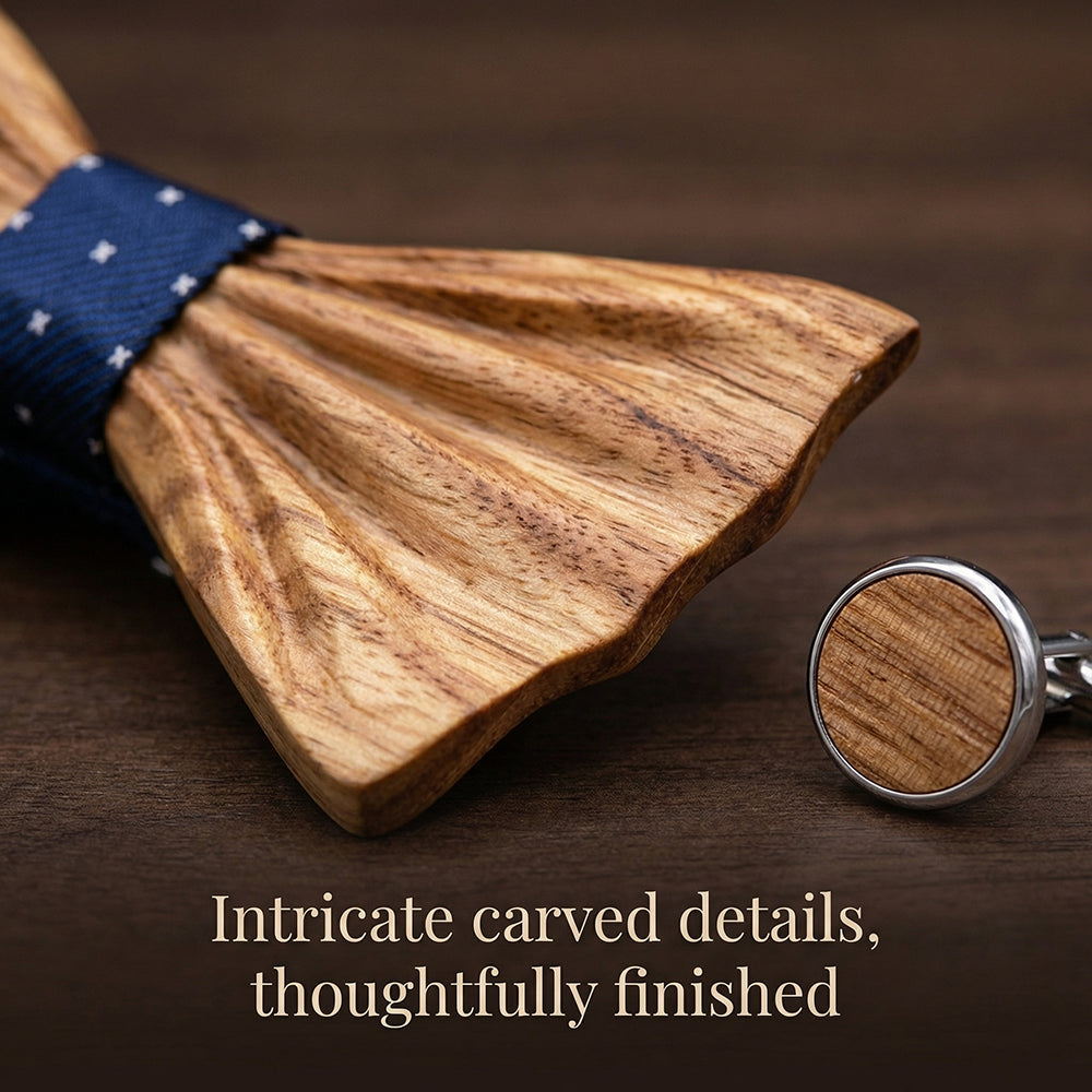 MAHOOSIVE T248 wooden bow tie photo 8