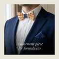 Zebrawood wooden bow tie - Kalahari: Where the Wild Roams - MAHOOSIVE