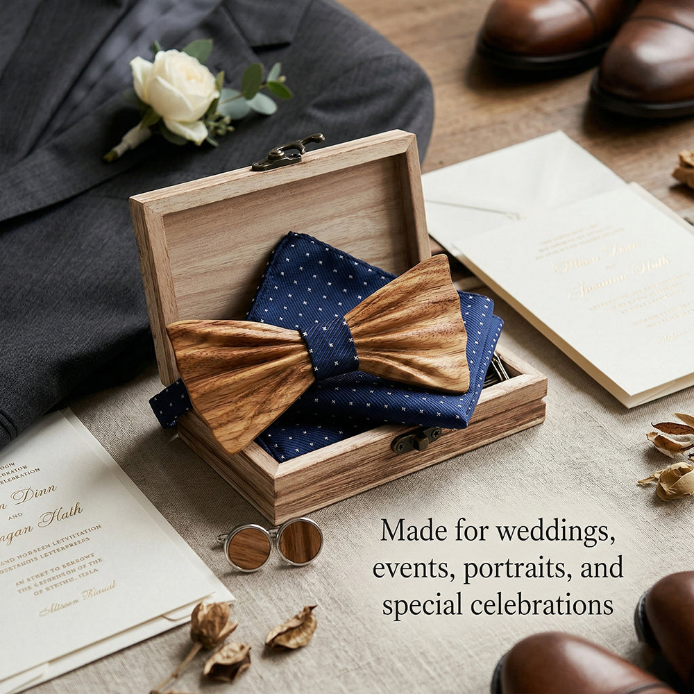 MAHOOSIVE T248 wooden bow tie photo 10