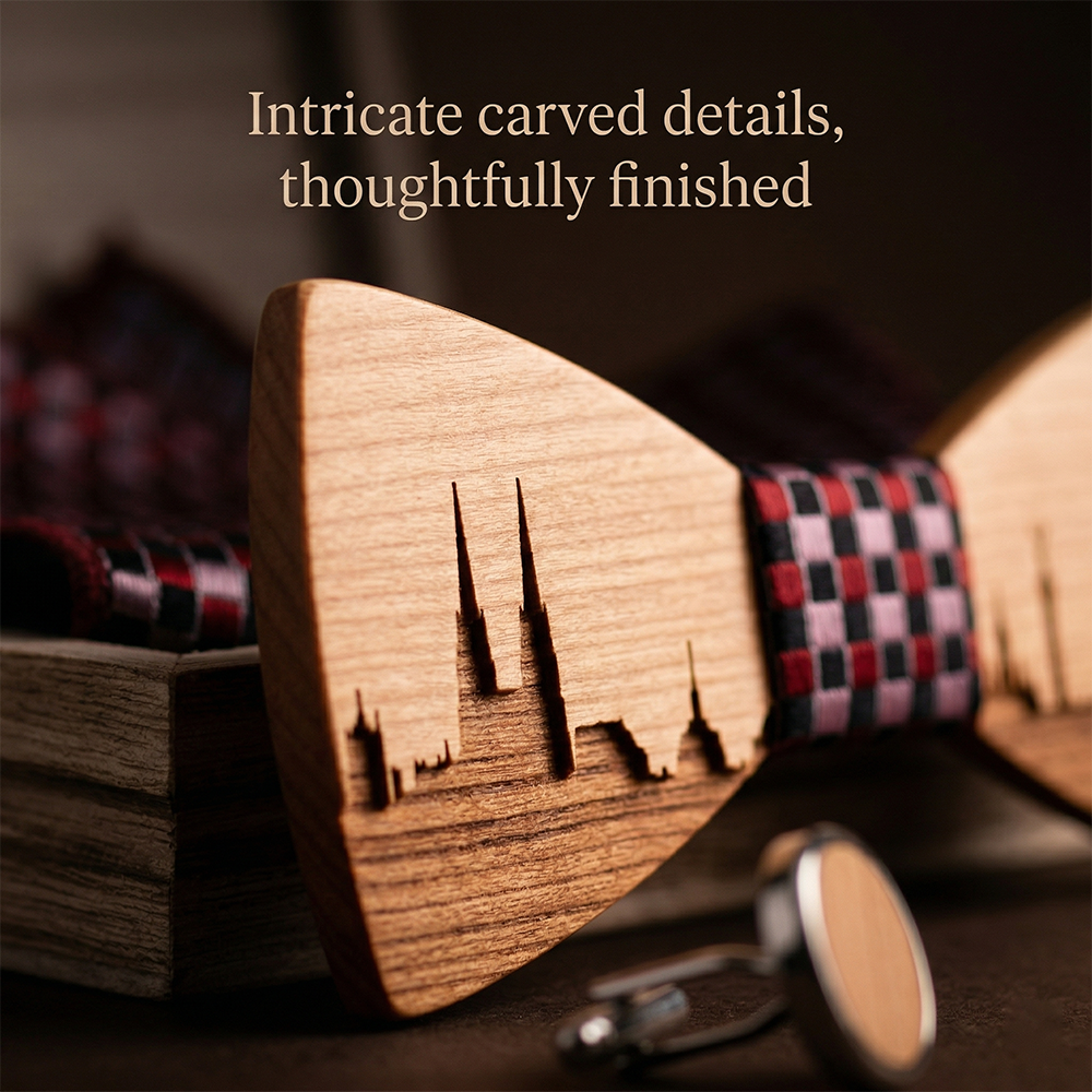 MAHOOSIVE T251 wooden bow tie photo 8