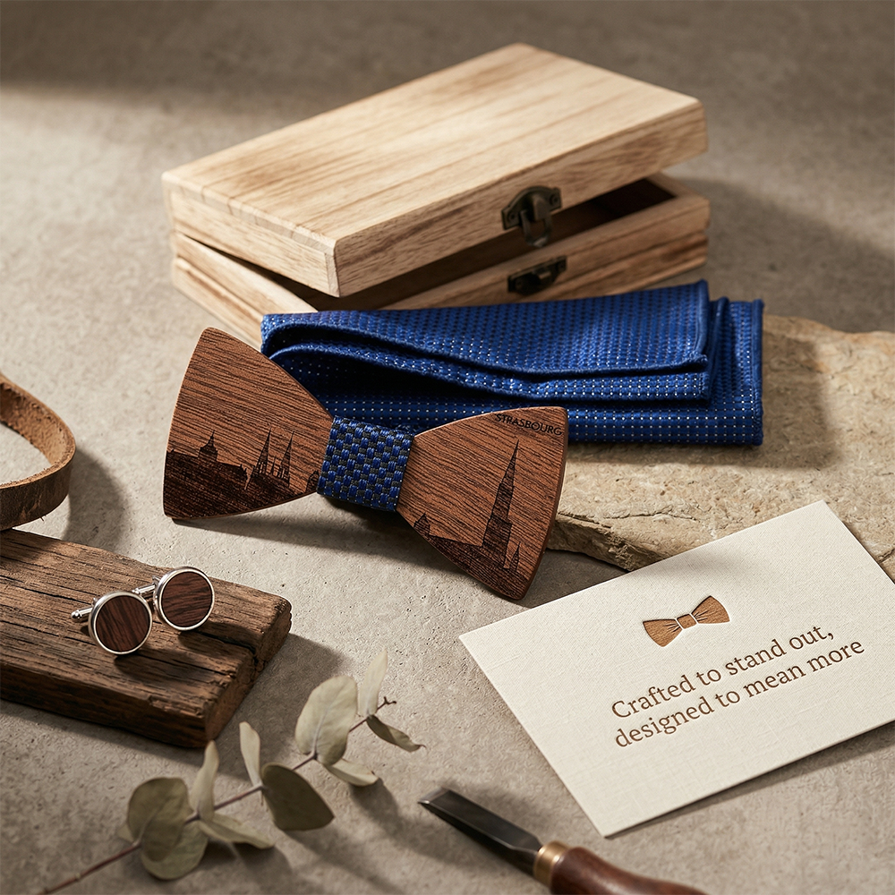 MAHOOSIVE T253 wooden bow tie photo 3