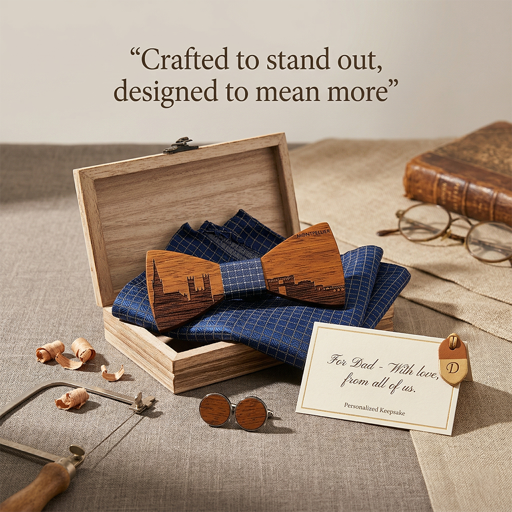 MAHOOSIVE T257 wooden bow tie photo 3