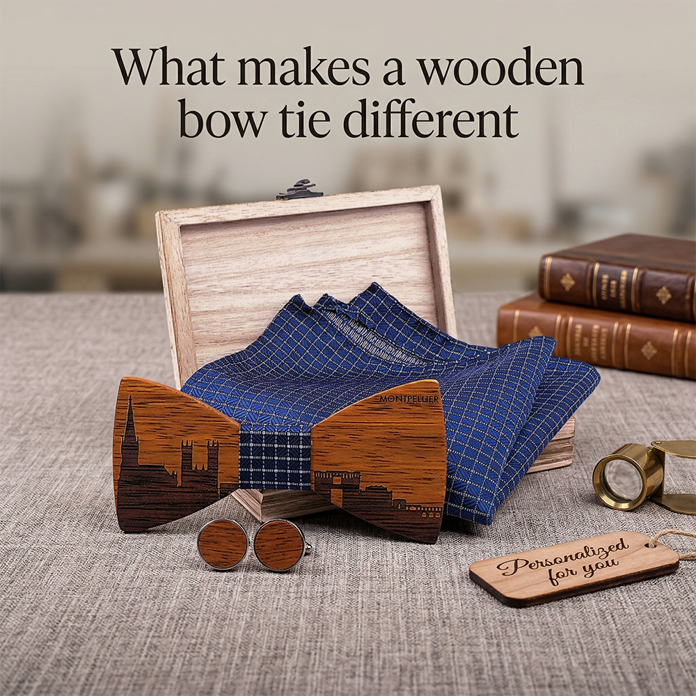 MAHOOSIVE T257 wooden bow tie photo 4