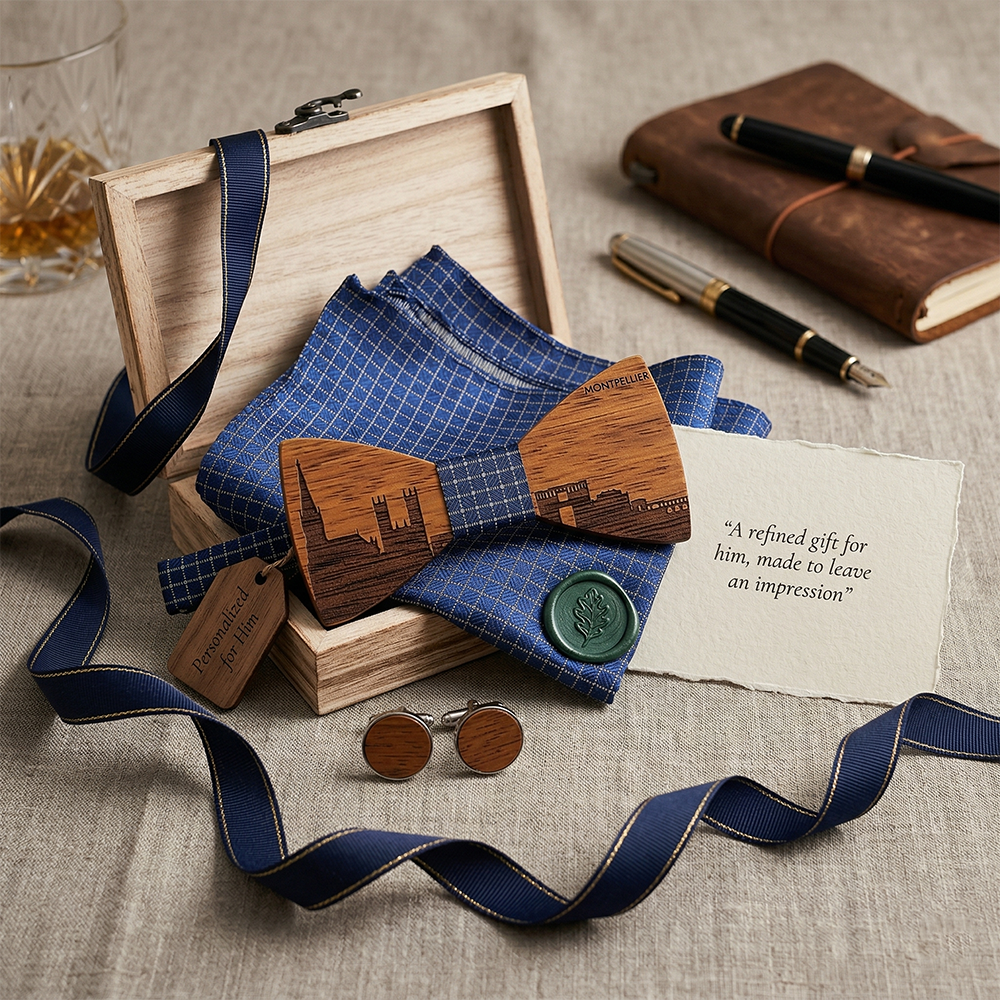 MAHOOSIVE T257 wooden bow tie photo 5