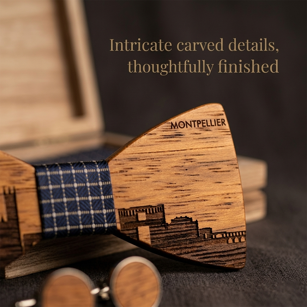 MAHOOSIVE T257 wooden bow tie photo 8