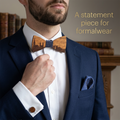 Zebrawood wooden bow tie - Manhattan: Concrete and Dreams - MAHOOSIVE
