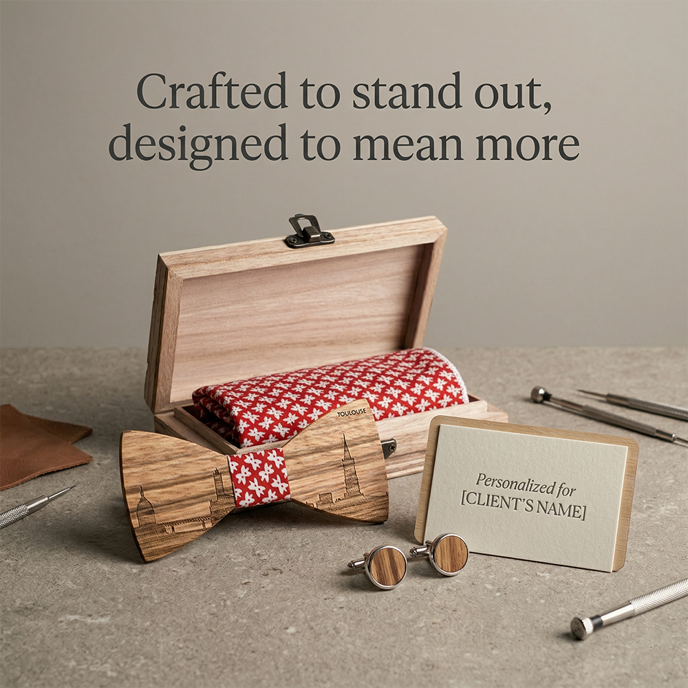 MAHOOSIVE T258 wooden bow tie photo 3