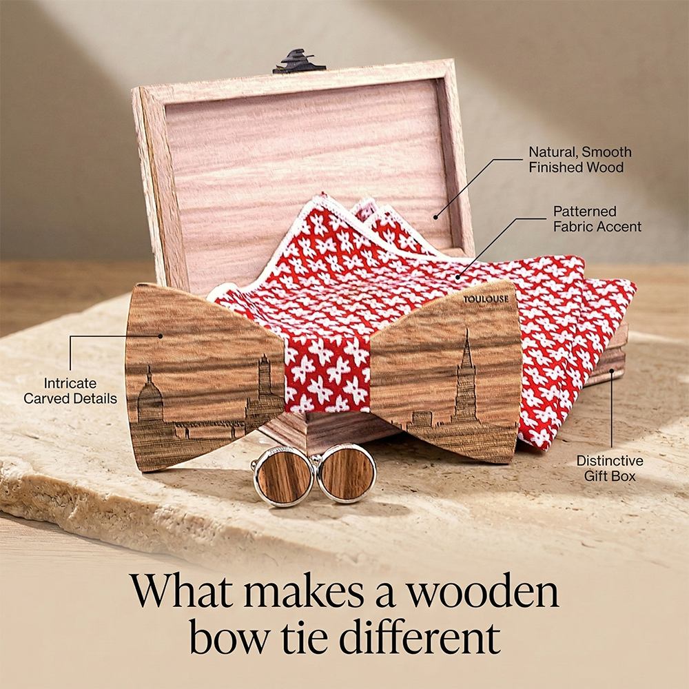 MAHOOSIVE T258 wooden bow tie photo 4