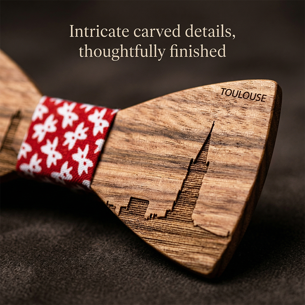 MAHOOSIVE T258 wooden bow tie photo 8