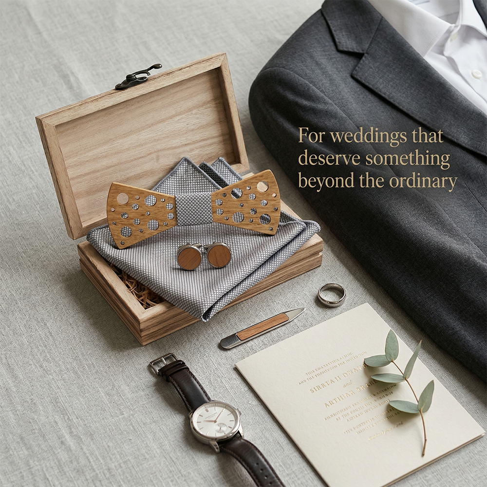 MAHOOSIVE T259 wooden bow tie photo 7