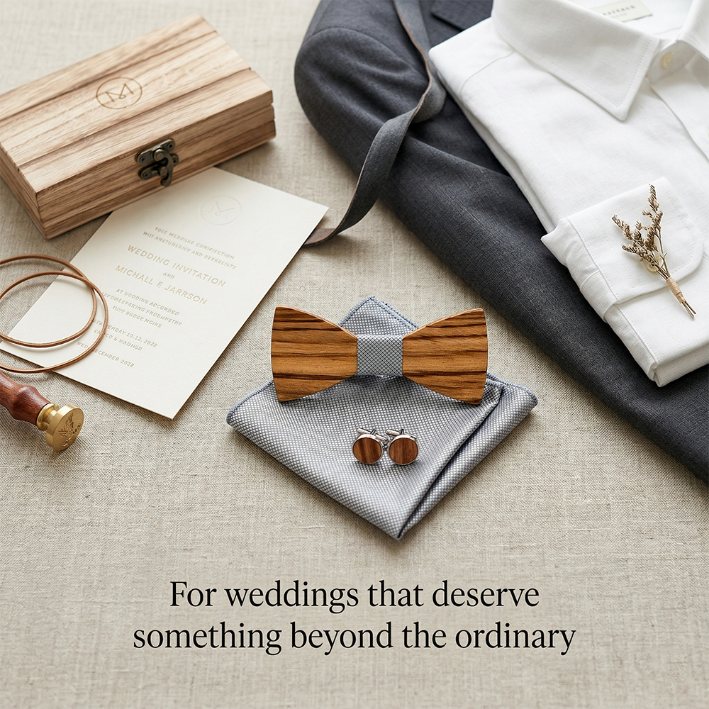 MAHOOSIVE T261 wooden bow tie photo 7