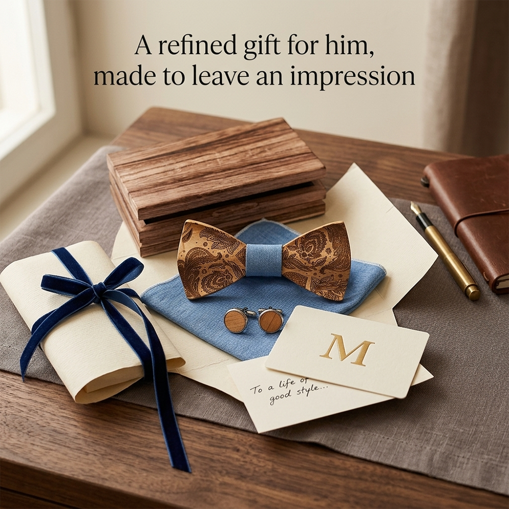 MAHOOSIVE T262 wooden bow tie photo 5