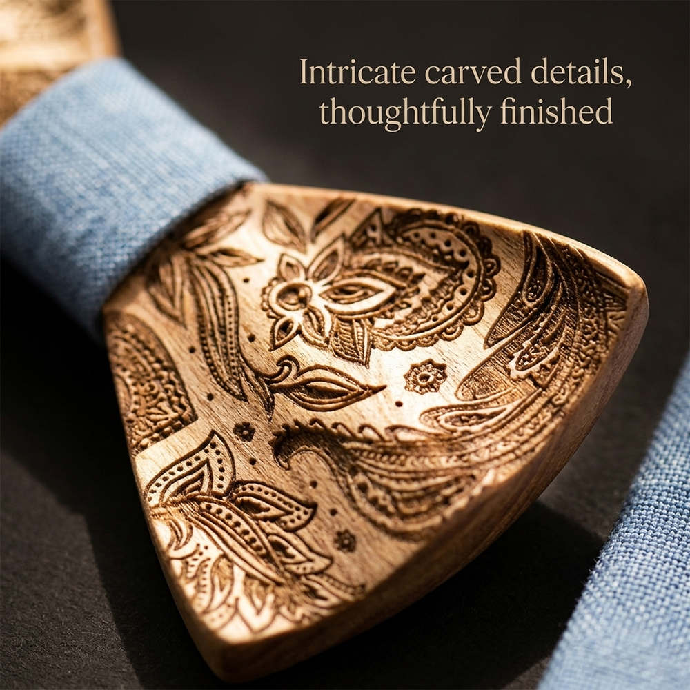 MAHOOSIVE T262 wooden bow tie photo 8