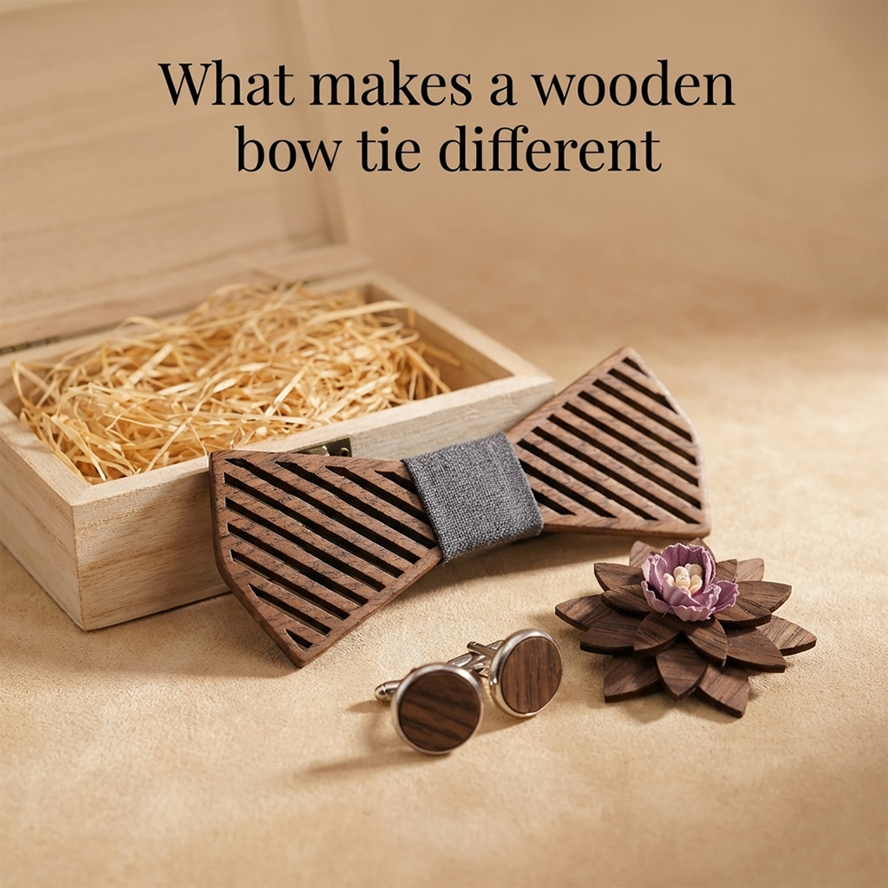 MAHOOSIVE T338 wooden bow tie photo 4