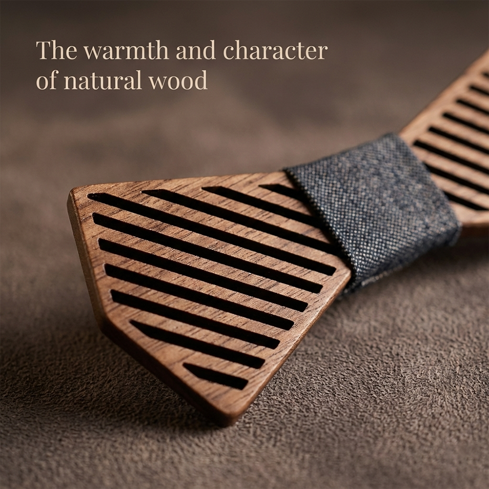 MAHOOSIVE T338 wooden bow tie photo 6