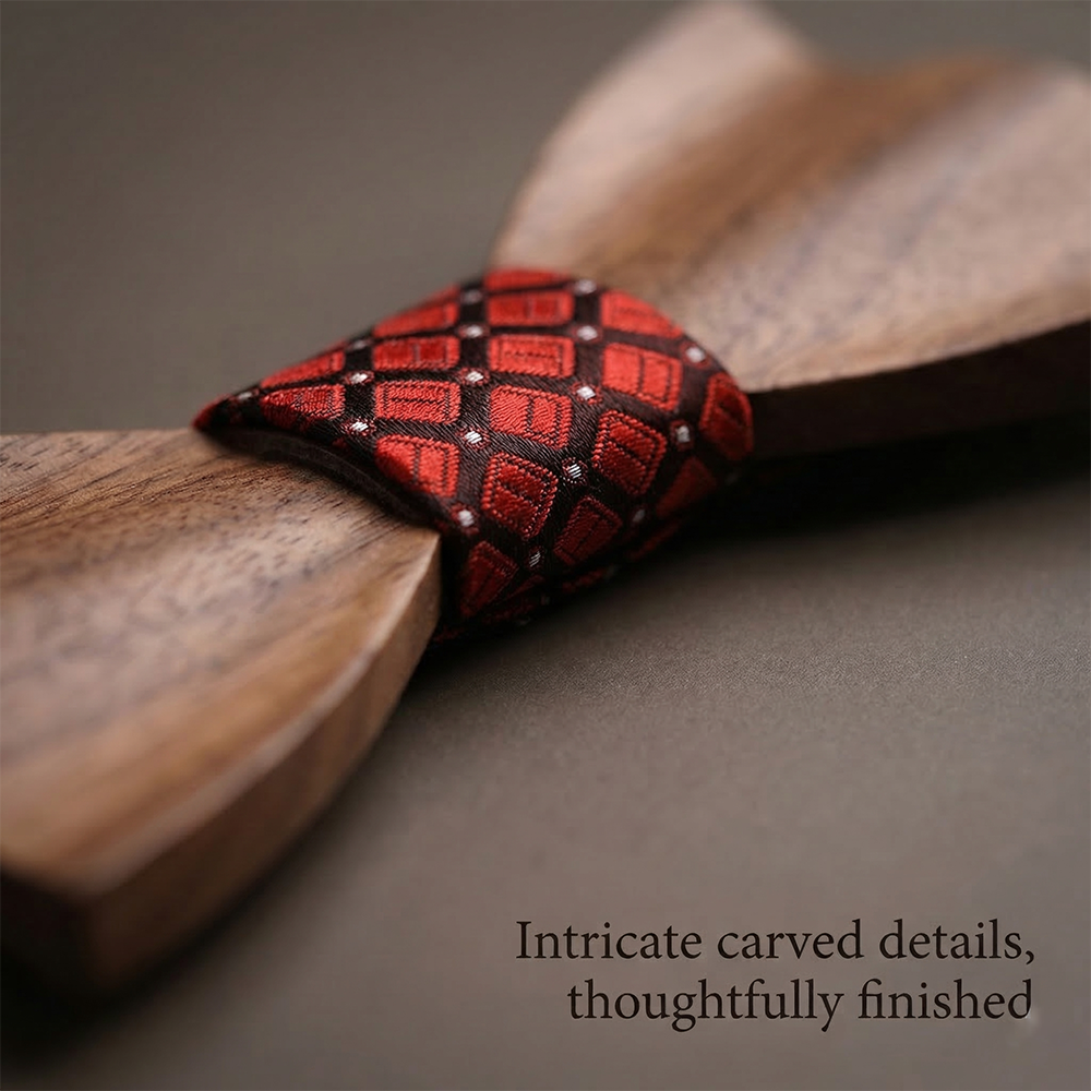 MAHOOSIVE T341 wooden bow tie photo 8
