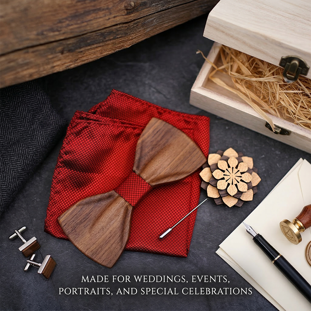 MAHOOSIVE T350 wooden bow tie photo 10