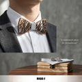 Walnut bow tie set - Kintsugi: Beauty in the Break - MAHOOSIVE