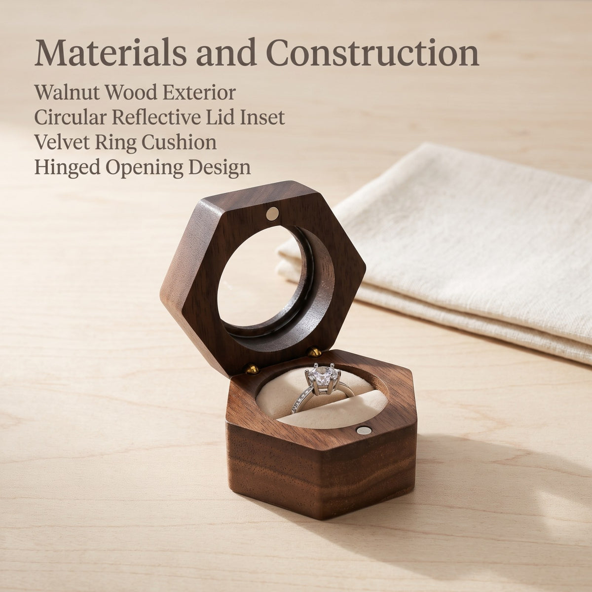 Walnut ring box materials and construction detail - Lucent - MAHOOSIVE