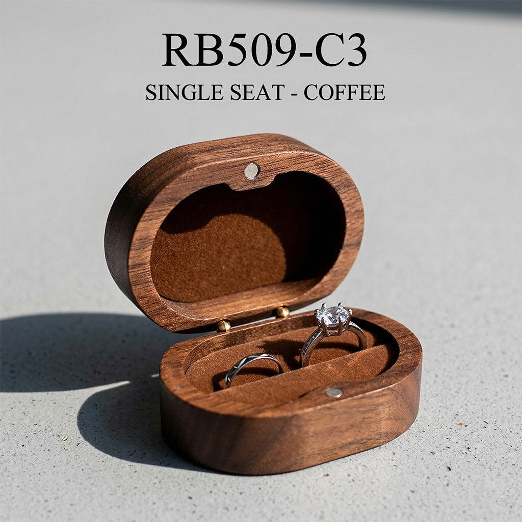 Walnut ring box in Single Seat / Coffee - Ovation - MAHOOSIVE