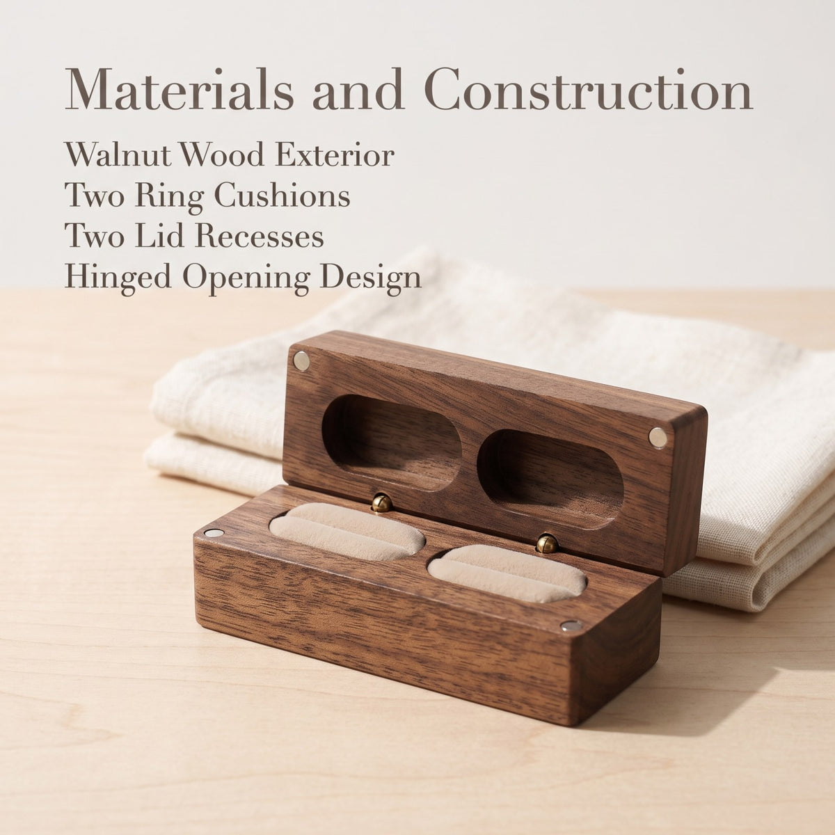 Walnut ring box materials and construction detail - Parallel - MAHOOSIVE
