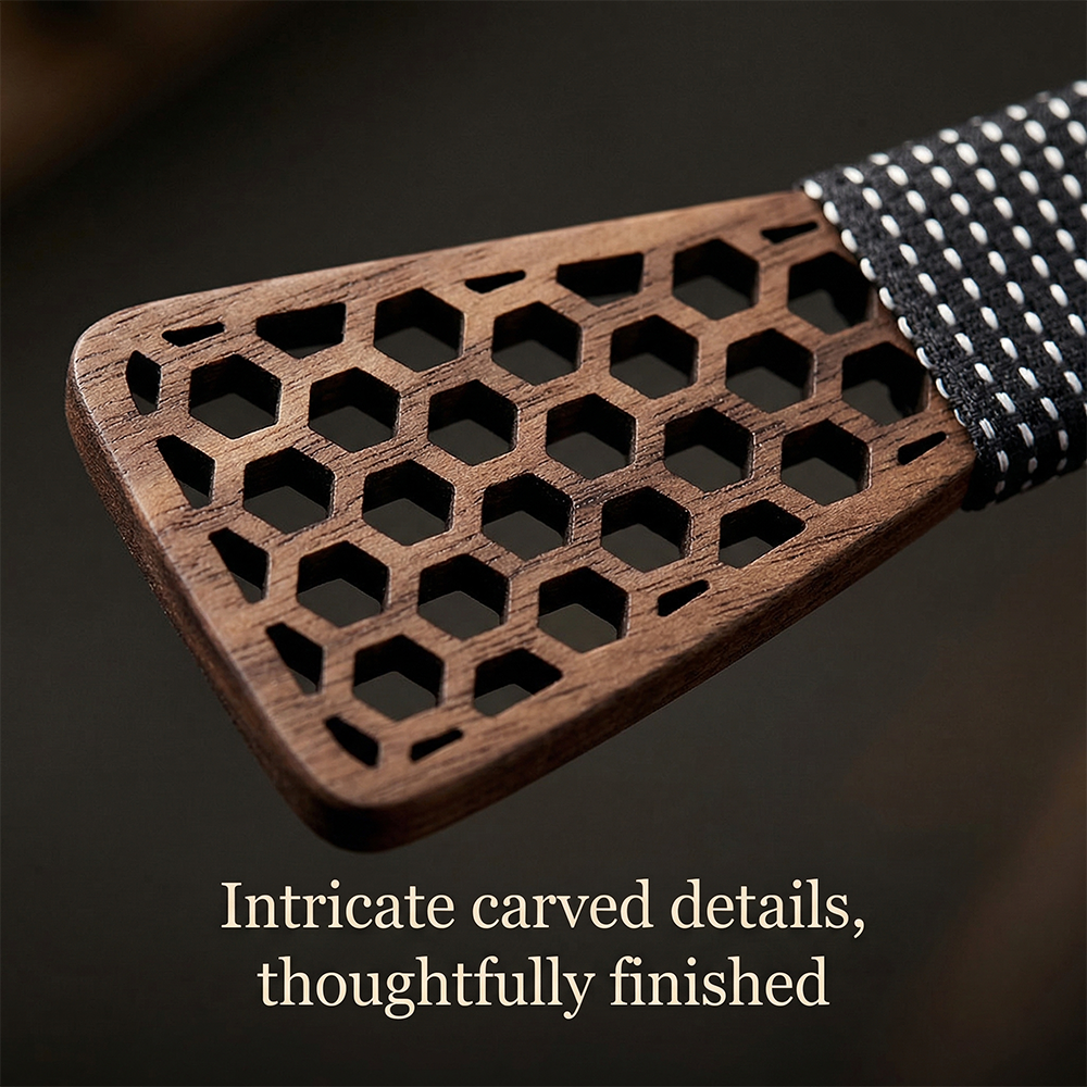 Wooden Bow Tie - Compass Design