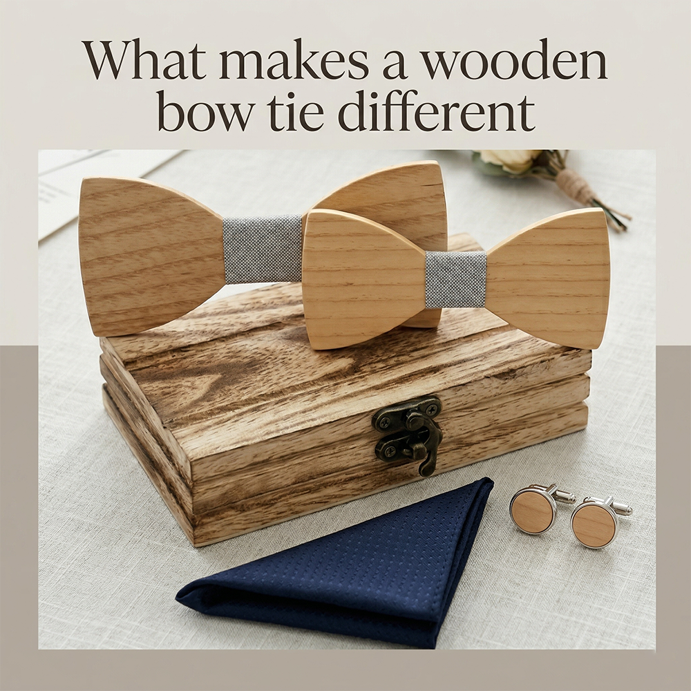 Wooden Bow Tie - Natural Grain (441)