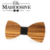 Zebra wood handmade bow tie