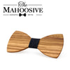 Zebra wood handmade bow tie