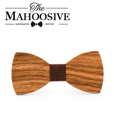 Zebra wood handmade bow tie