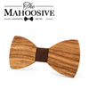 Zebra wood handmade bow tie