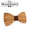 Zebra wood handmade bow tie