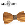 Zebra wood handmade bow tie