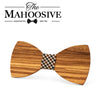 Zebra wood handmade bow tie